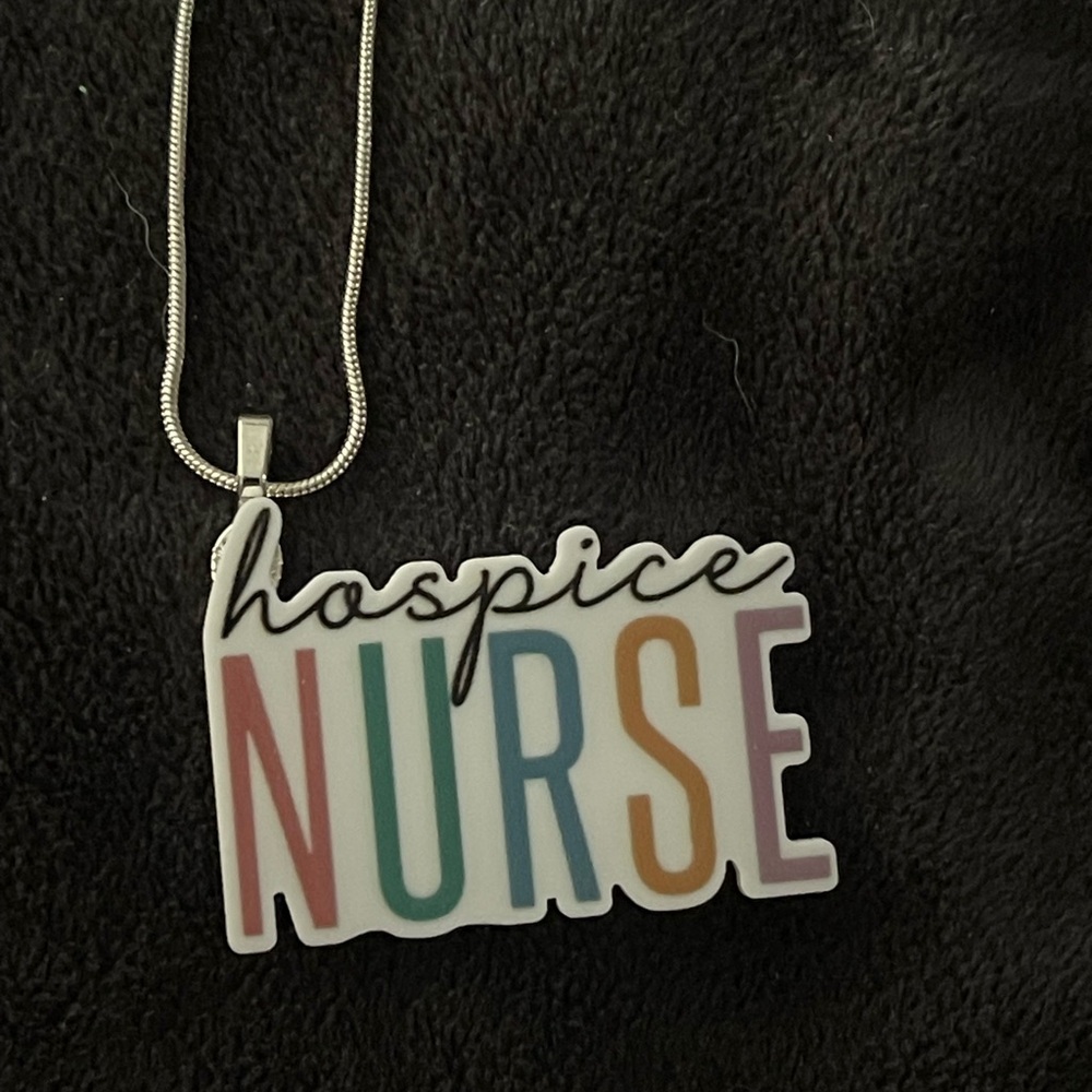 Colorful Hospice Nurse Pendant Necklace